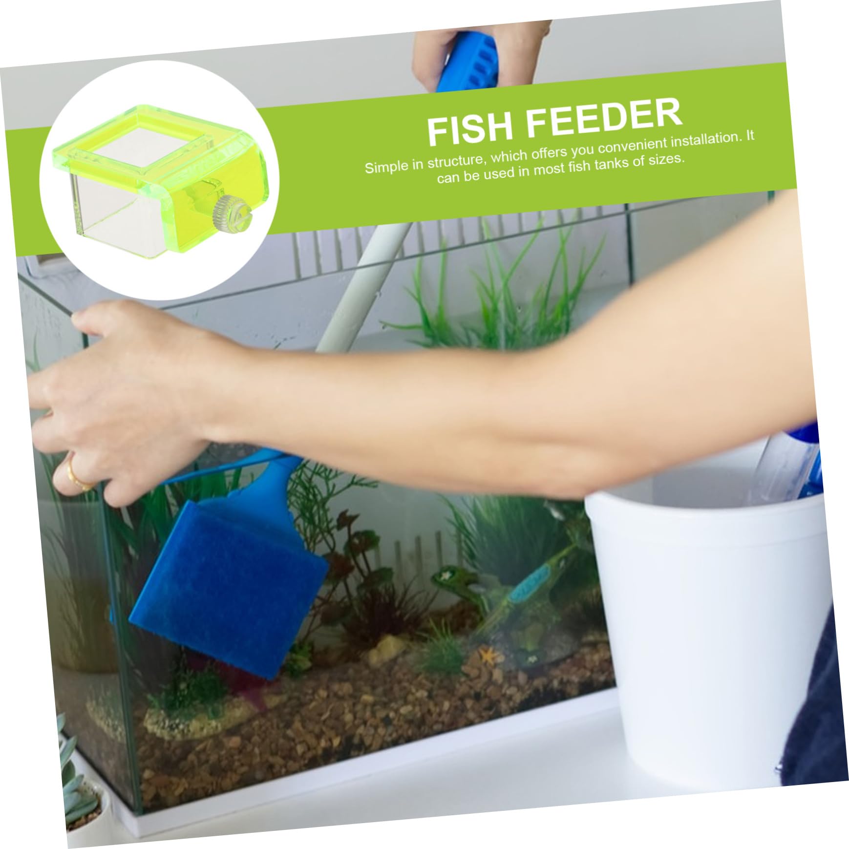 Toddmomy Fish Feeder Mini Floating Device for Aquarium Clamp and Fish for Betta