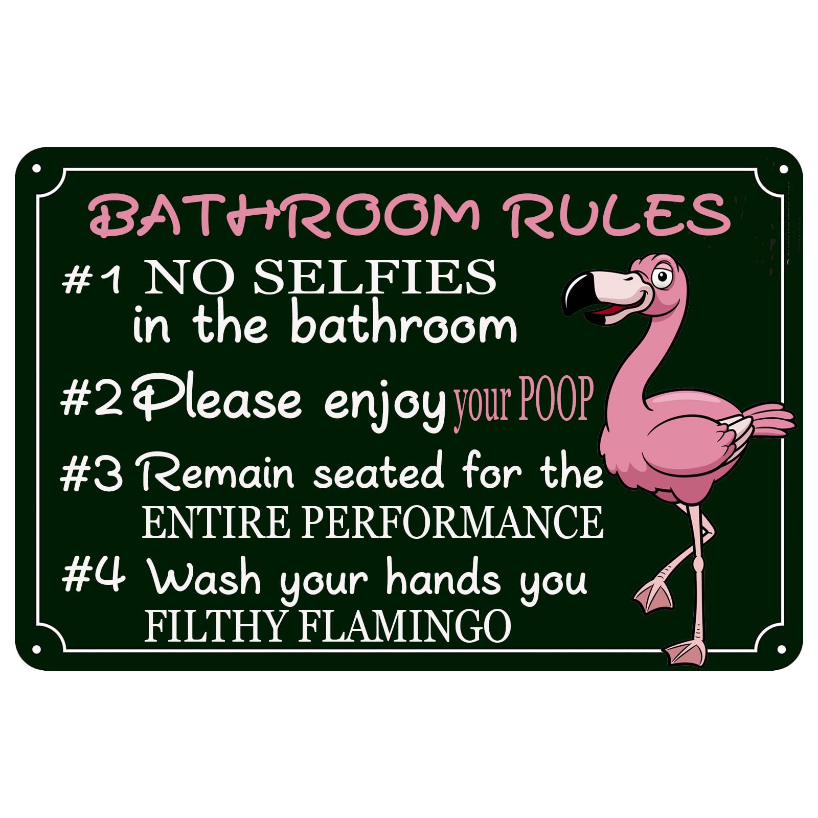Funny Bathroom Behavior Vintage Metal Sign Amusing Daily Rule Retro Wall Decor Plaque for Home Cafe Leisure Area 8x12 Inch