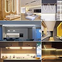 Vista 7 de BTF-LIGHTING FCOB COB LED Strip CCT IP65 Flexible High Density 16.4FT 640LED/m Tunable 3000K-6000K DC12V CRI 90+ Dimmable Light Ribbon for Bedroom