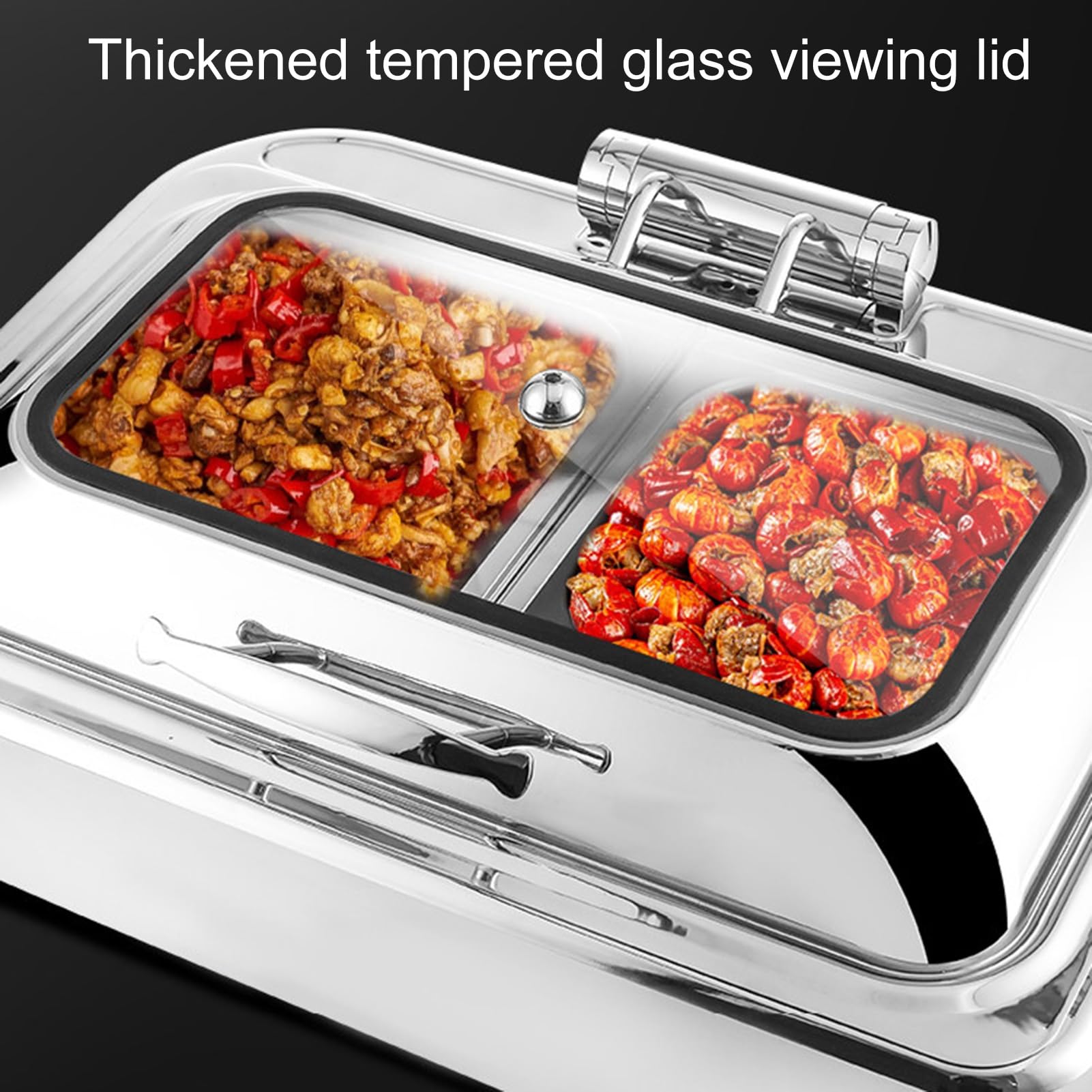 Scaldavivande elettrico in acciaio inox, 9 l, con coperchio trasparente, ideale per eventi e catering, design durevole, facile da pulire