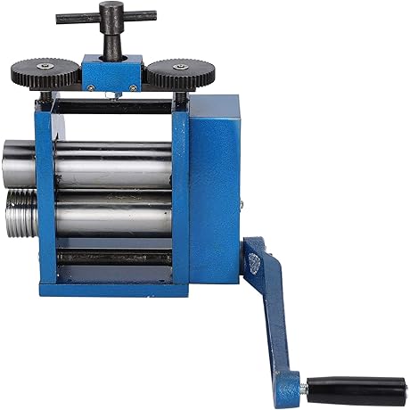 Tablet Press Machine for Jewelry Making, Rolling Machine Metalworking Roller Press Tool Semicircular Manual