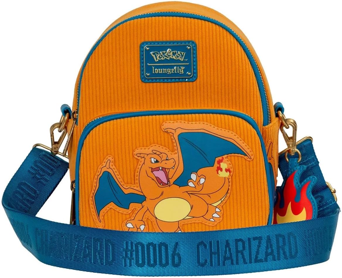 Loungefly: Pokemon - Charizard Corduroy Convertible Mini-Backpack (EE Exclusive)