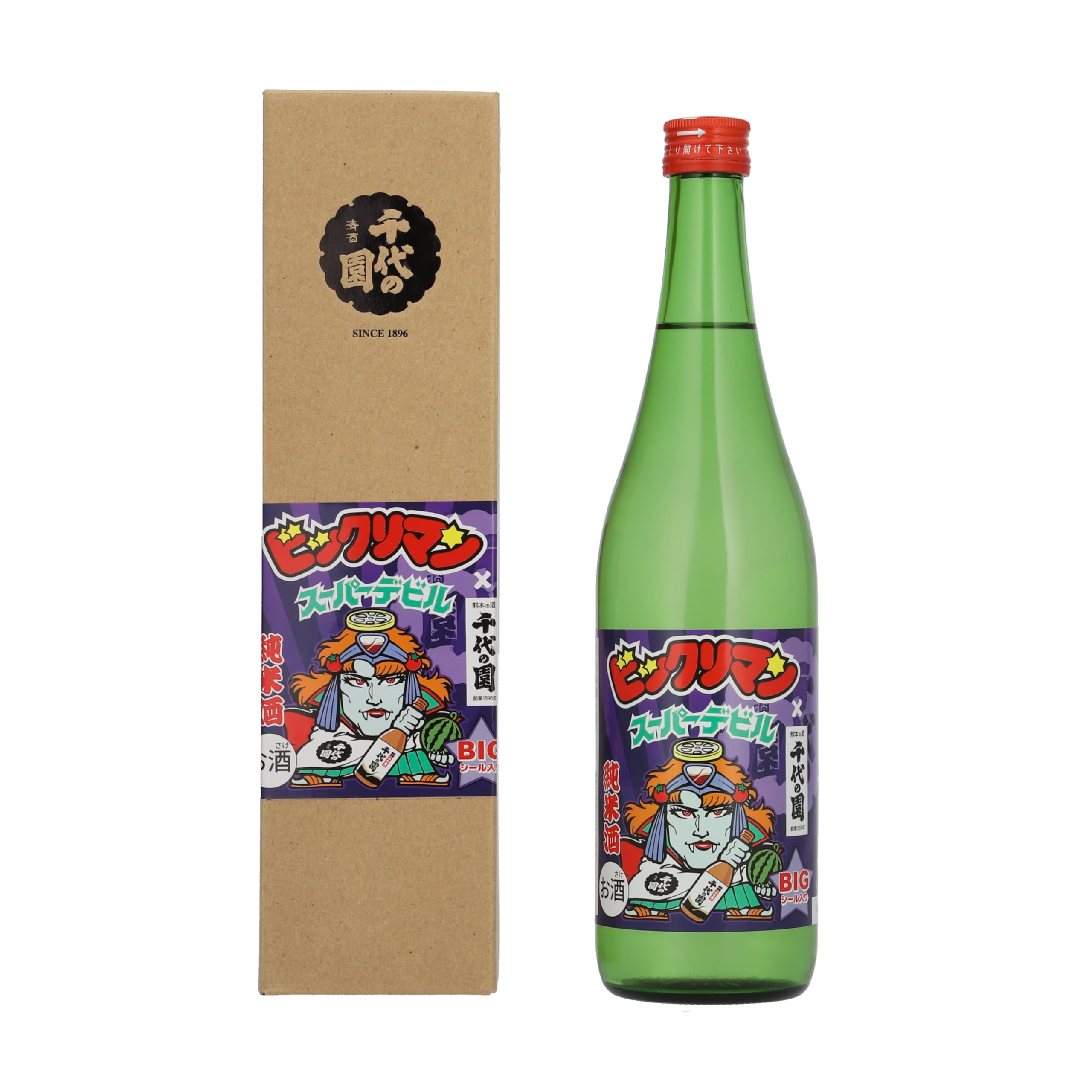 Amazon.co.jp: 千代の園 × ビックリマン 純米酒 720ml : 食品・飲料・お酒