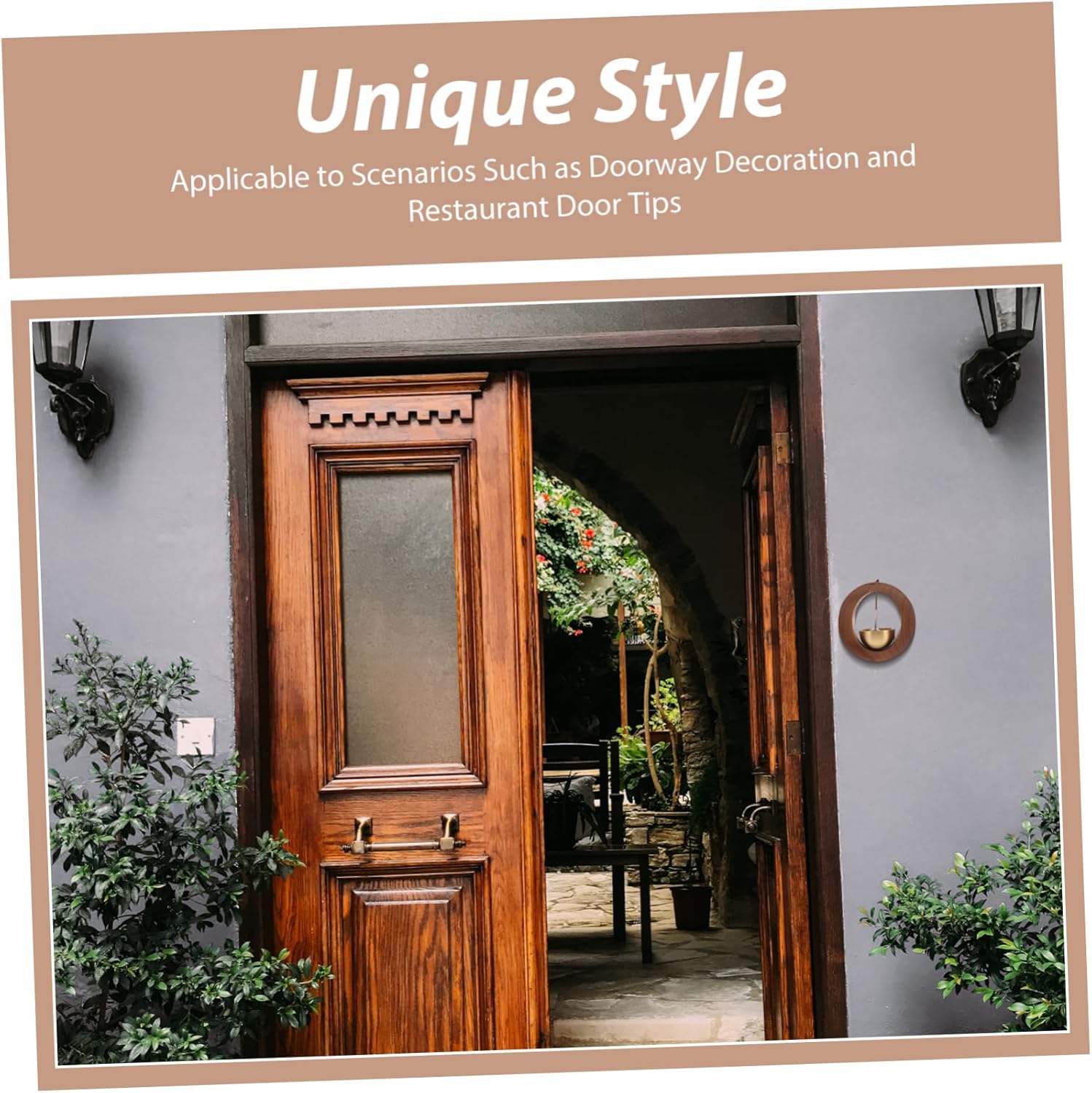 2pcs Japanese Style Wooden Doorbell Bell for Door Decorative Hanging Bell Office Ornament Home Decor Accessory