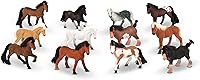 Vista 4 de Melissa & Doug Pasture Pals - 12 Collectible Horses with Wooden Barn-Shaped Crate
