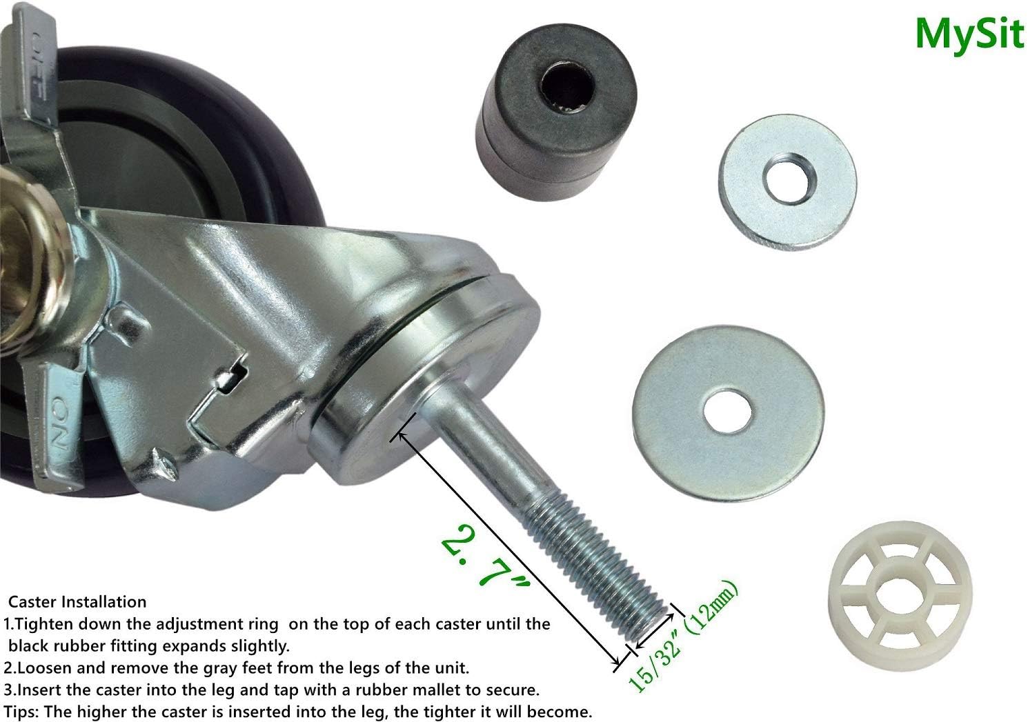Hottest Sales MySit 4 inch Work Table Caster Wheels for Commercial Kitchen Prep Tables, Expanding Stem Casters Set of 4 with Locking Brakes Fit Both 1-1/2 and 1-5/8 Leg Tube Adapter for Stainless Steel Worktable Black Friday - 70% OFF MySit 4 inch Work Table Caster Wheels for Commercial Kitchen Prep Tables, Expanding Stem Casters Set of 4 with Locking Brakes Fit Both 1-1/2 and 1-5/8 Leg Tube Adapter for Stainless Steel Worktable