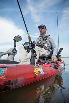 YakAttack Omega Rod Holder - Compatible with Spinning, Casting, Fly Reels | Track Mount Fishing Rod Holder for Kayak & Boat | LockNLoad System | Secure & Adjustable | Black (Standard) | Plastic