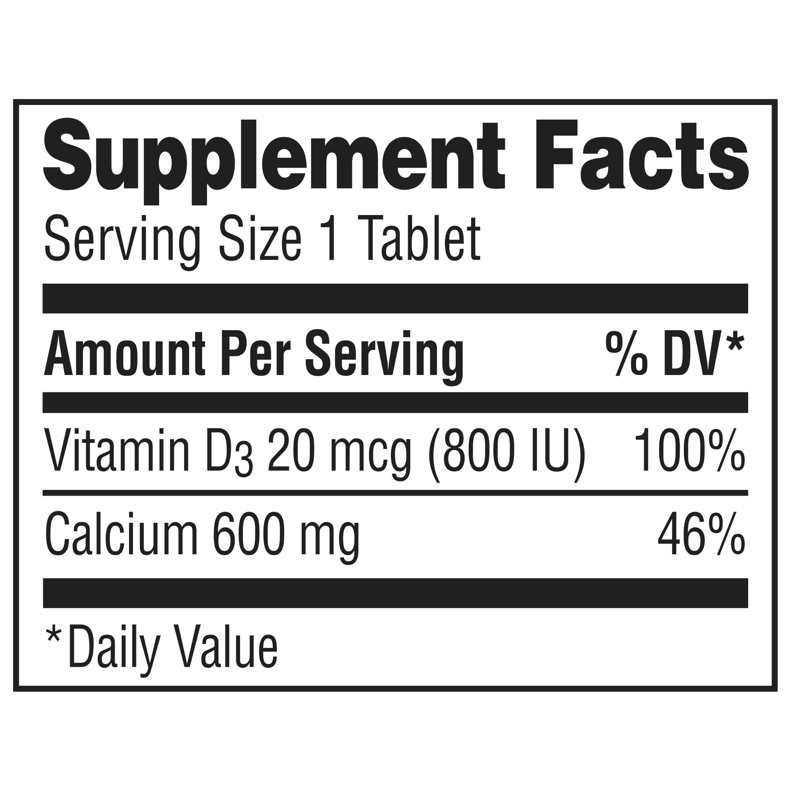 Caltrate 600 Plus D3 Vitamin D and Calcium Supplement Tablets, 60 Count — Amazon image 8