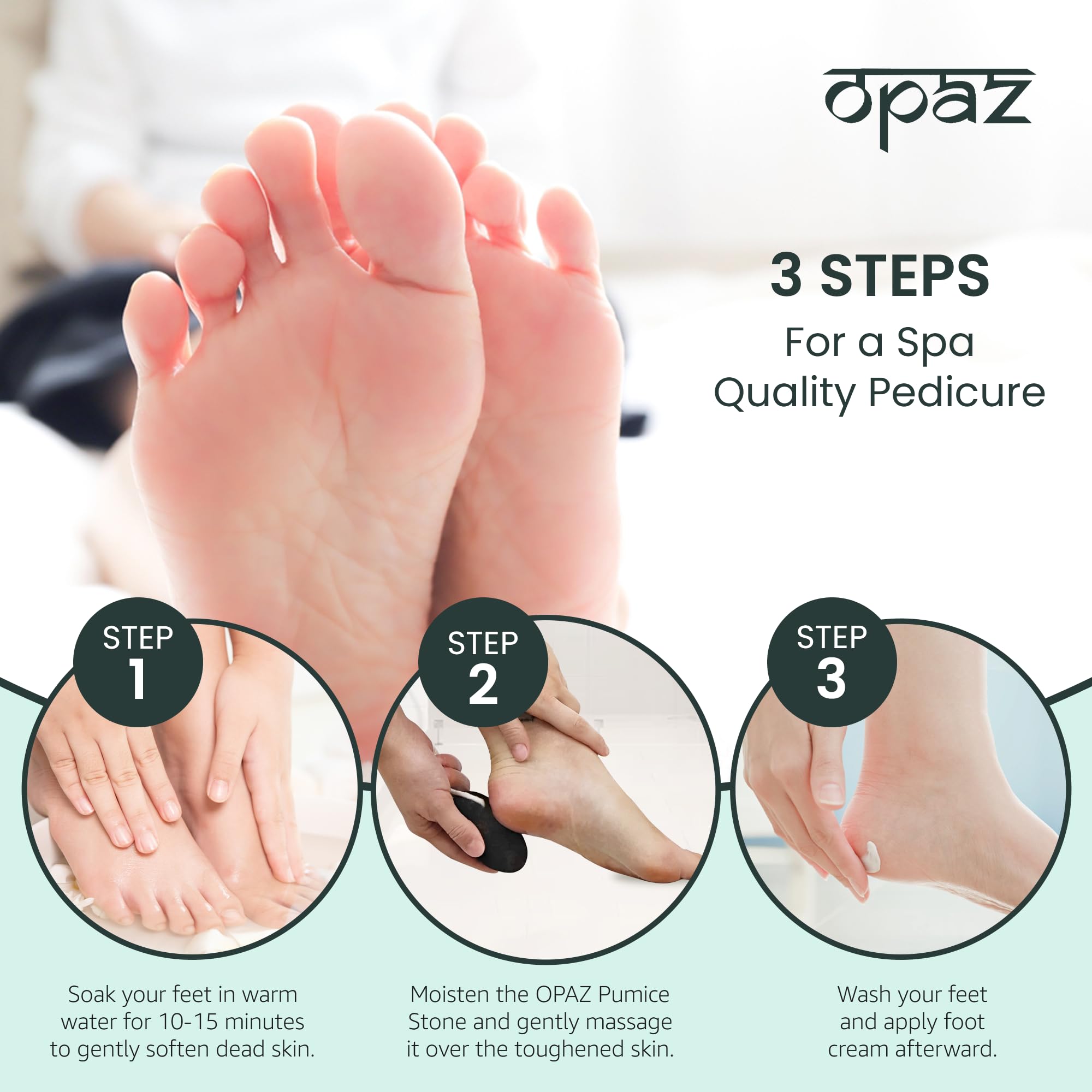 Opaz Pumeks zestaw do pedicure, naturalny kamień lawy ziemi, narzędzie do usuwania zrogowaciałej skóry, do stóp i dłoni, 2 szt