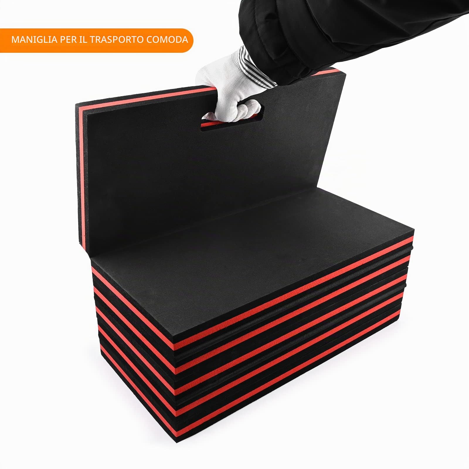 FOSHIO Sgabelli da Officina Pieghevole, Lettino sottoauto sotto Auto, Cuscino per Ginocchia, Utilizzabile Come Sedile Pieghevole, Professionale Lettino Pieghevole sotto Auto, 117 x 40 x 3 cm