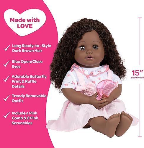Miniatura 4 de ADORA Colección de muñecas My Sweet Style, muñeca pequeña de 15 pulgadas, fabricada con materiales de alta calidad, vestido extraíble y aroma fresco