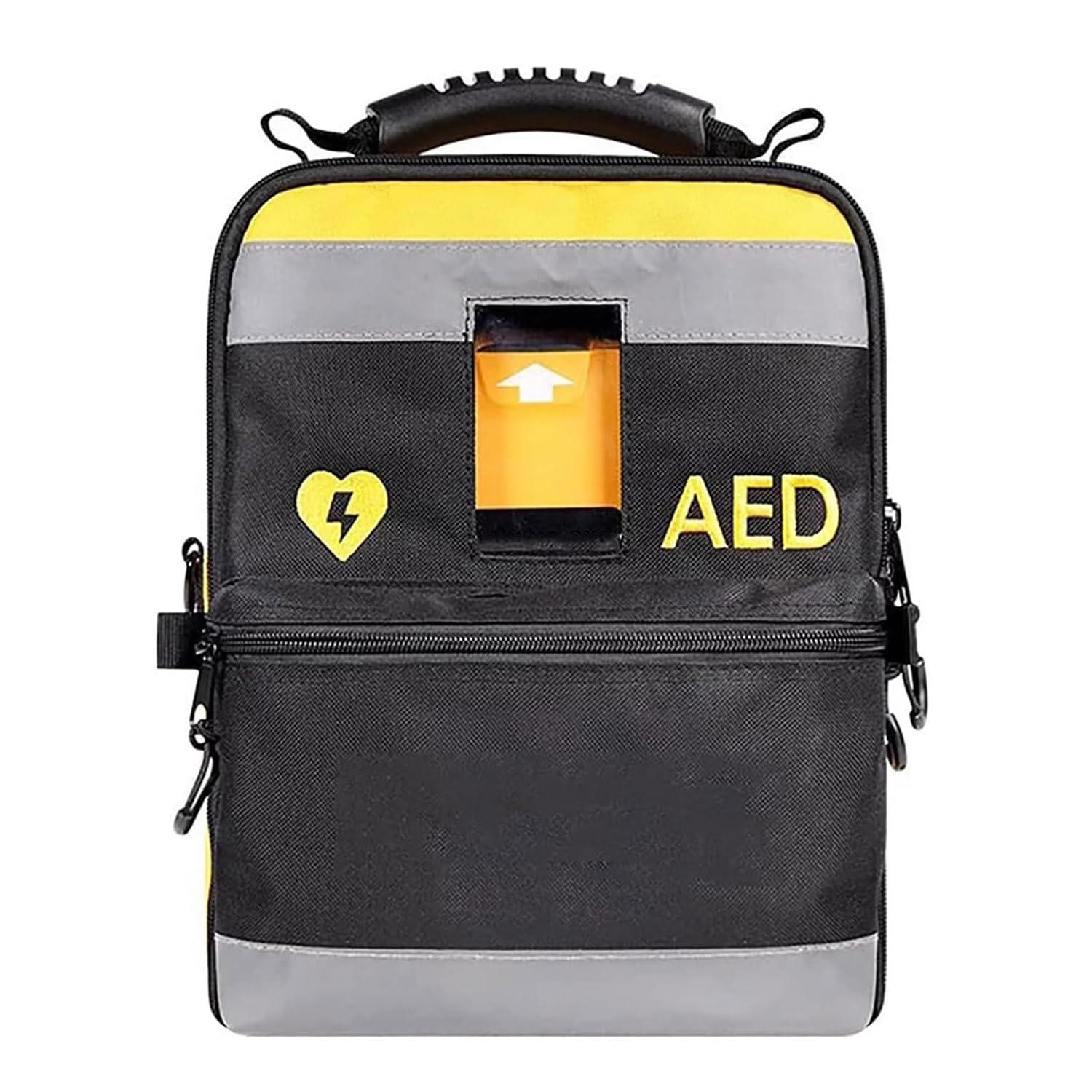 Borsa Porta Defibrillatore AED, Portatile con Spallacci Regolabili e Strisce Riflettenti per Uso Domestico, Ufficio, Ospedale e Pubblico