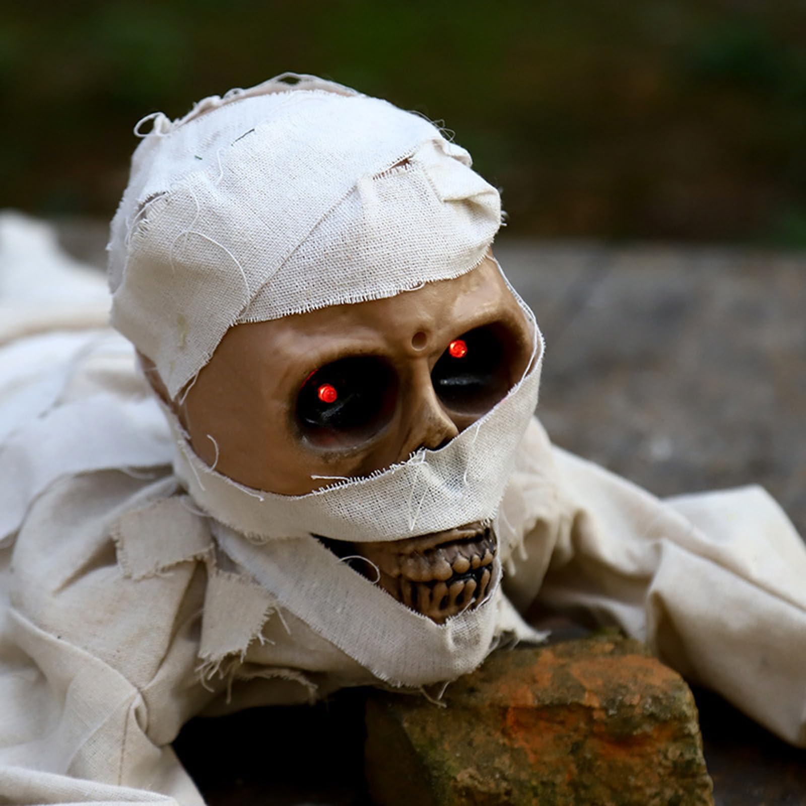 Kriechende Halloween Die Mumie,Halloween Deko Mumie Hat Leuchtend RoteAugen