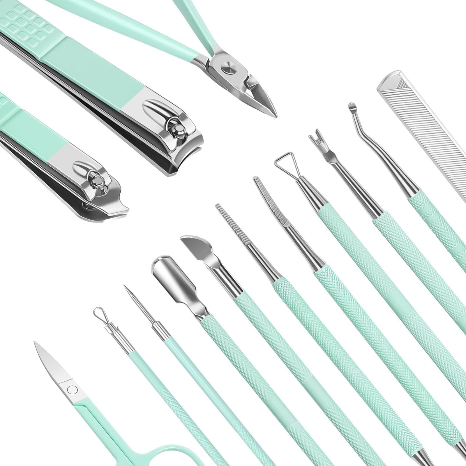 Nail Clippers Set for Thick Nails 10Pcs Stainless Steel Professional Manicure Pedicure Tools with Ingrown Toenail Lifter - Image 3