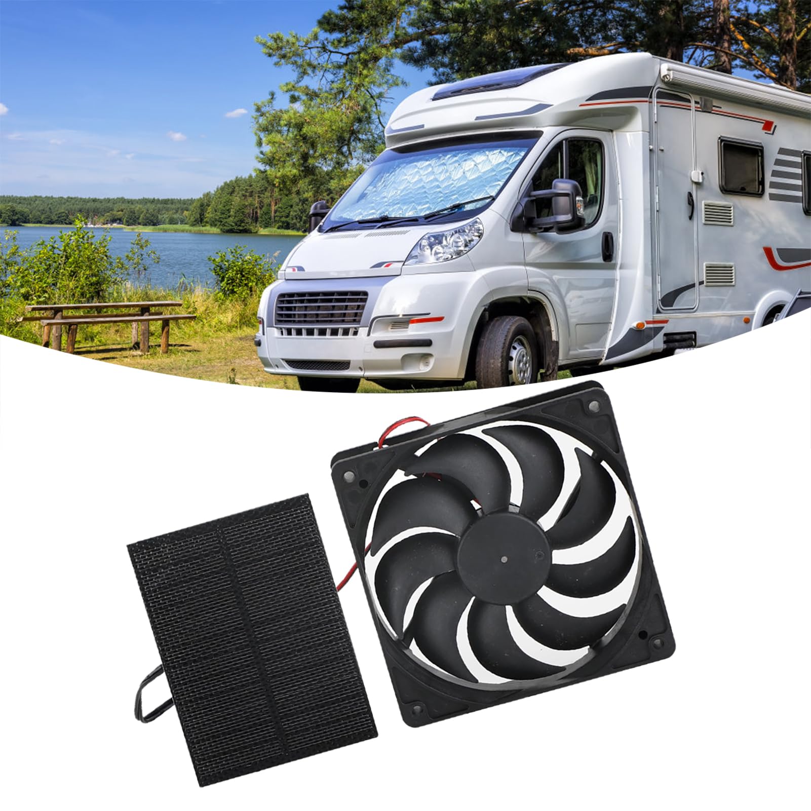 Ventilatore Solare 5V Per Esterno - Kit Pannello Solare - Per Pollai, Serre, Cucce - Senza Batteria - Foto 11