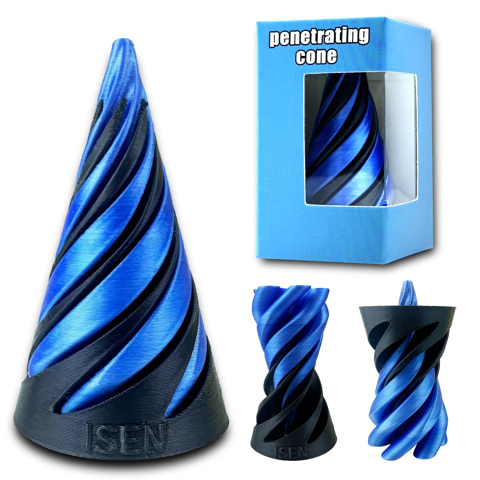 ISEN Impossible Cone, Spiral Gadgets for Kids - 3D Printed Spiral Impossible Cones, Spiral Fidget Toy for Relaxing Stress and Anxiety,Office Decoration Toy Ornament, for Kids