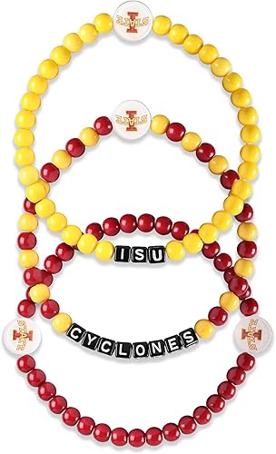 Miniatura 30 de FOCO NCAA unisex-adulto Paquete de 3 Pulseras de la Amistad con Cuentas con Logotipo de Equipo Universitario de la NCAA Oficialmente Licenciadas