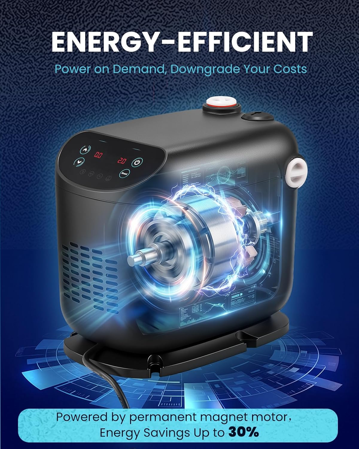 Whole House Water Pressure Booster Pump 70 PSI Variable Speed Booster Pump Penmanent Mangnet Motor Constant Pressure for Home Apartment Garden Shallow Well