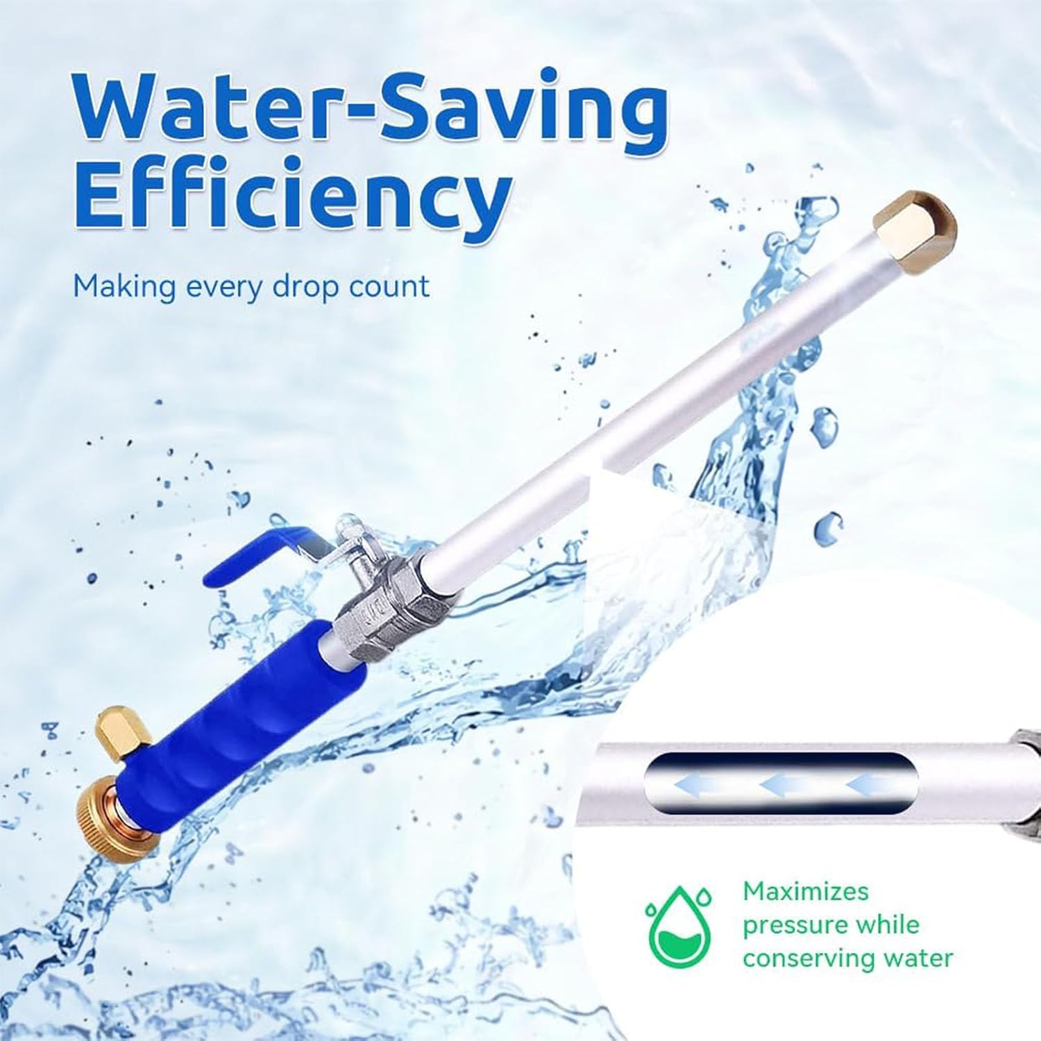 The Ultimate 2-in-1 Portable Power Washing Nozzle with Hydronozzle, Hydro Nozzle 3000 Psi, Pressure Washer Hose Attachment, for Fence Cleaning Garden Watering (Set B,Green)