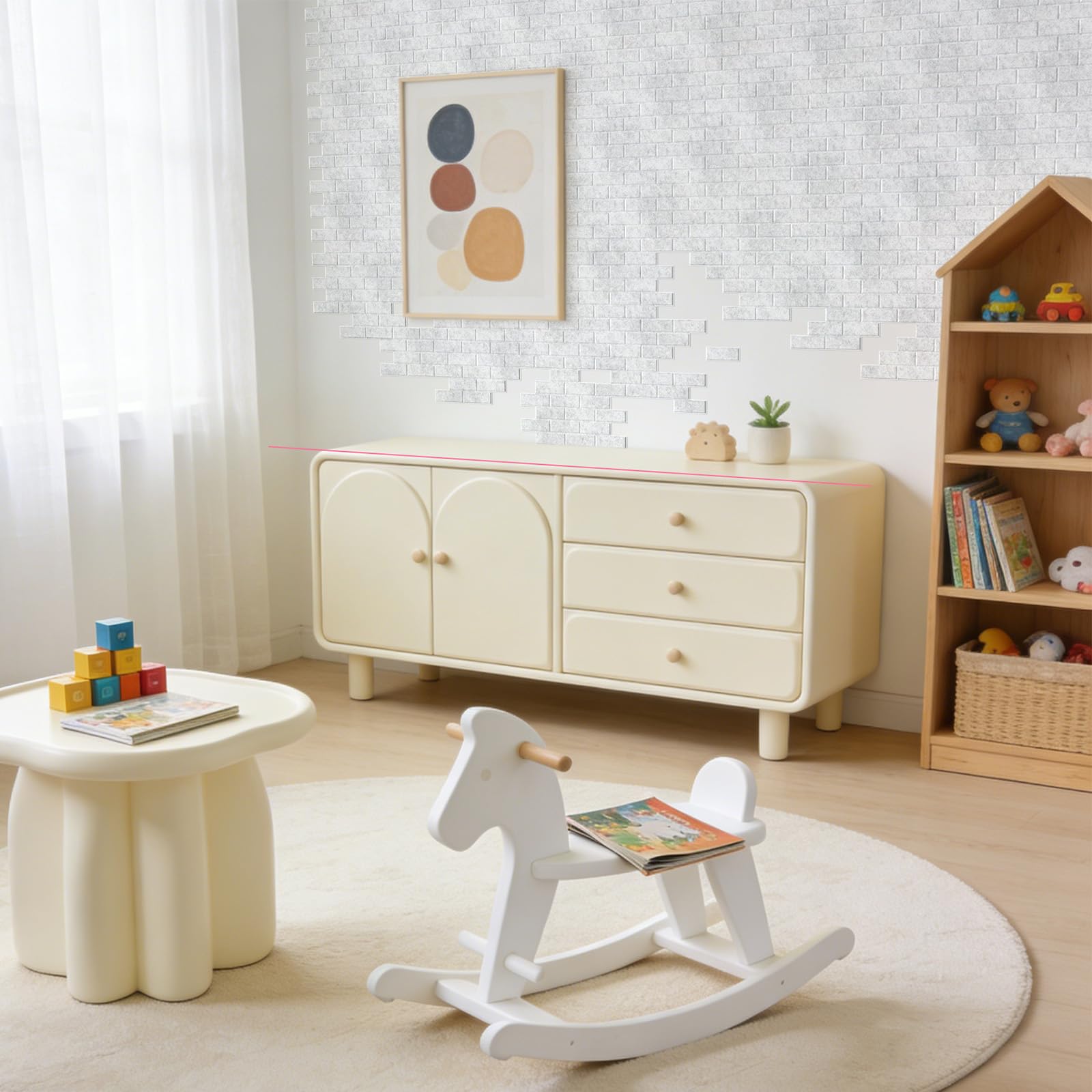 Vieshful Panneaux Acoustiques Autocollants 20 Pièces 30x30cm Aspect Brique | Panneaux Muraux Isolation Phonique, Fibre Polyester, Insonorisation Décorative, Pour Bureau Chambre Salon