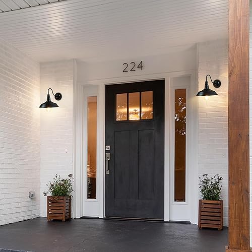 Miniatura 2 de LynPon Juego de 2 apliques de pared de cuello de cisne para interiores, color negro, juego de 2 lámparas rústicas de pared, iluminación industrial