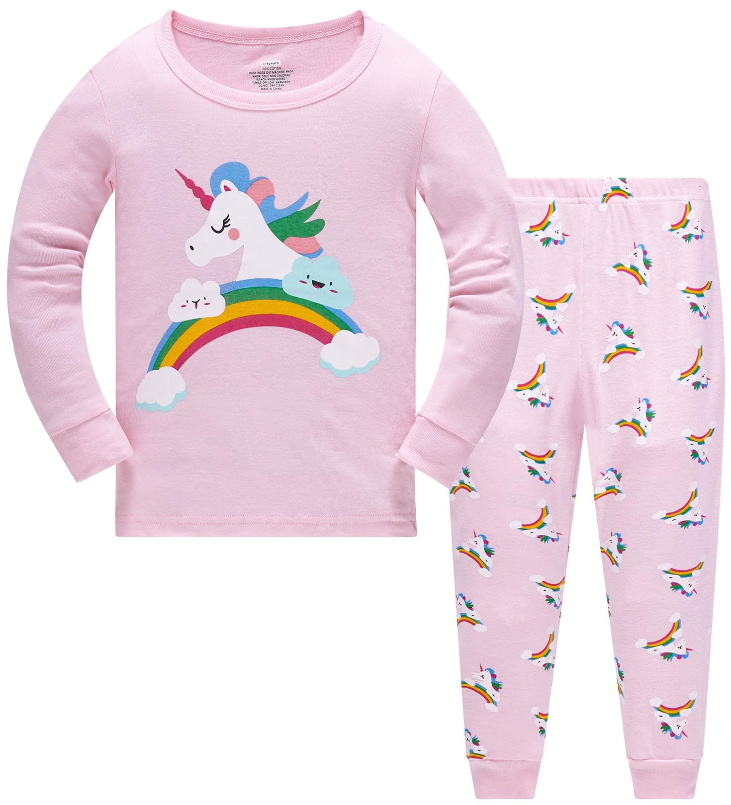 Girls Christmas Pyjamas Set Toddler Clothes Sleepwear Animal Printed Nightwear Winter Long Sleeve PJs 2 Piece Outfit Xmas Gift for Kids — view 21