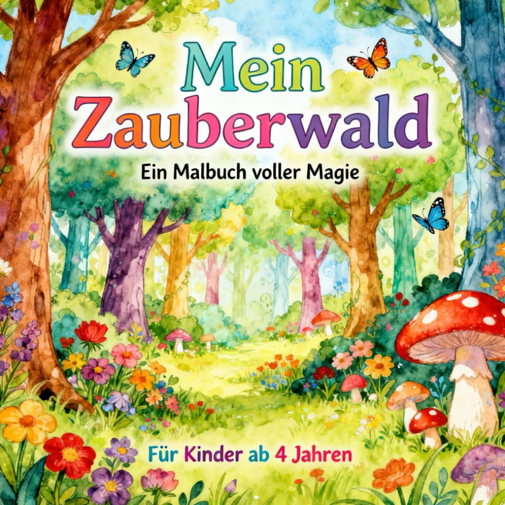 Mein Zauberwald – Ein Malbuch voller Magie für Kinder ab 4 Jahren mit 35 faszinierenden Ausmalbildern