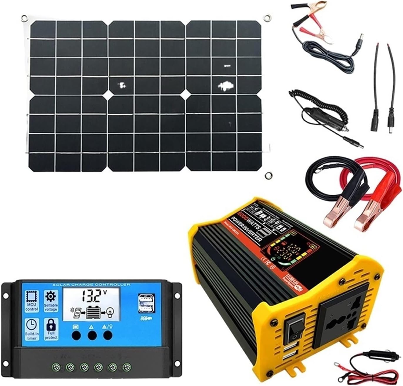 6000W Solar Inverter 18V18W Solar Panel Solar Power System