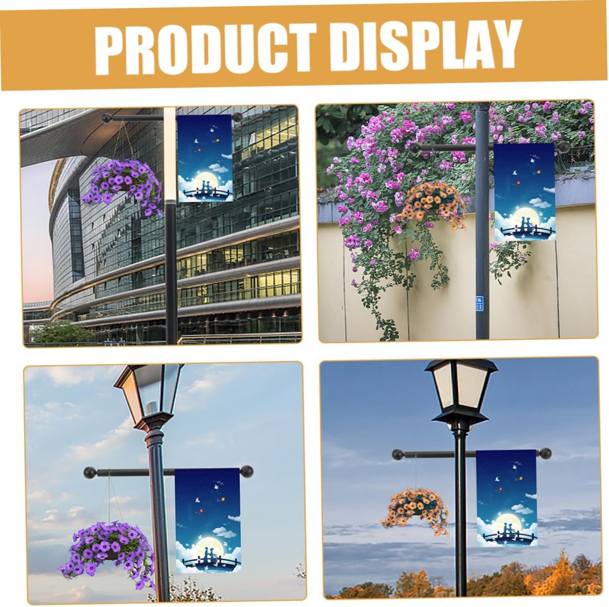 Mikikit 2pcs Light Post Accessories Lamp Post Cross Arm Handle and Rest for Outdoor Use