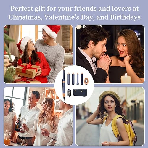 Miniatura 9 de JOYOURS Cepillo secador de pelo iónico, sistema de peinado y secado de aire, potente secador de pelo 6 en 1 y multiestilizador con rizadores de