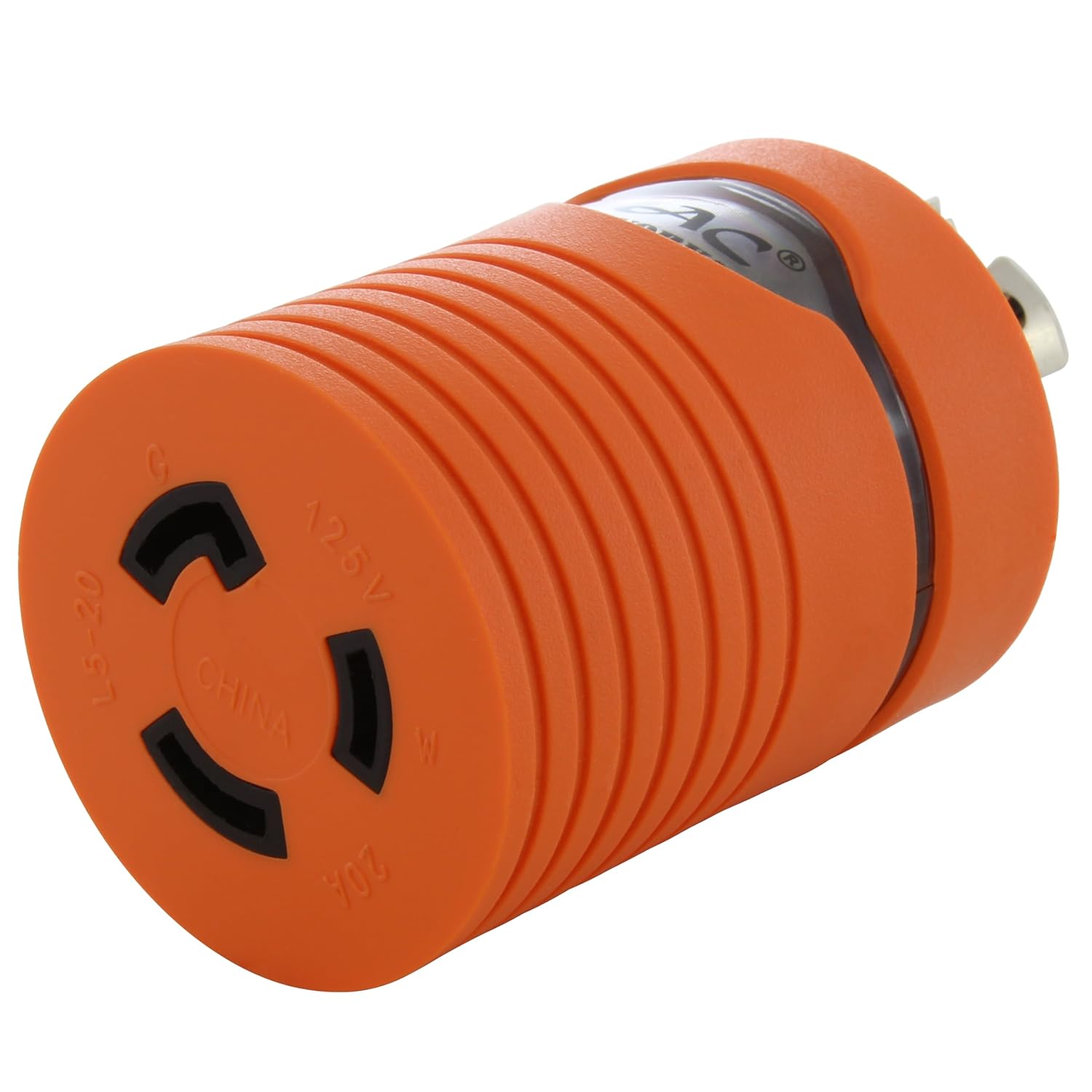AC WORKS [ADL1420L520] Locking Adapter L14-20P 20A 125/250Volt 4Prong Male Plug to L5-20R 3Prong 20A 125Volt Locking Female Connector