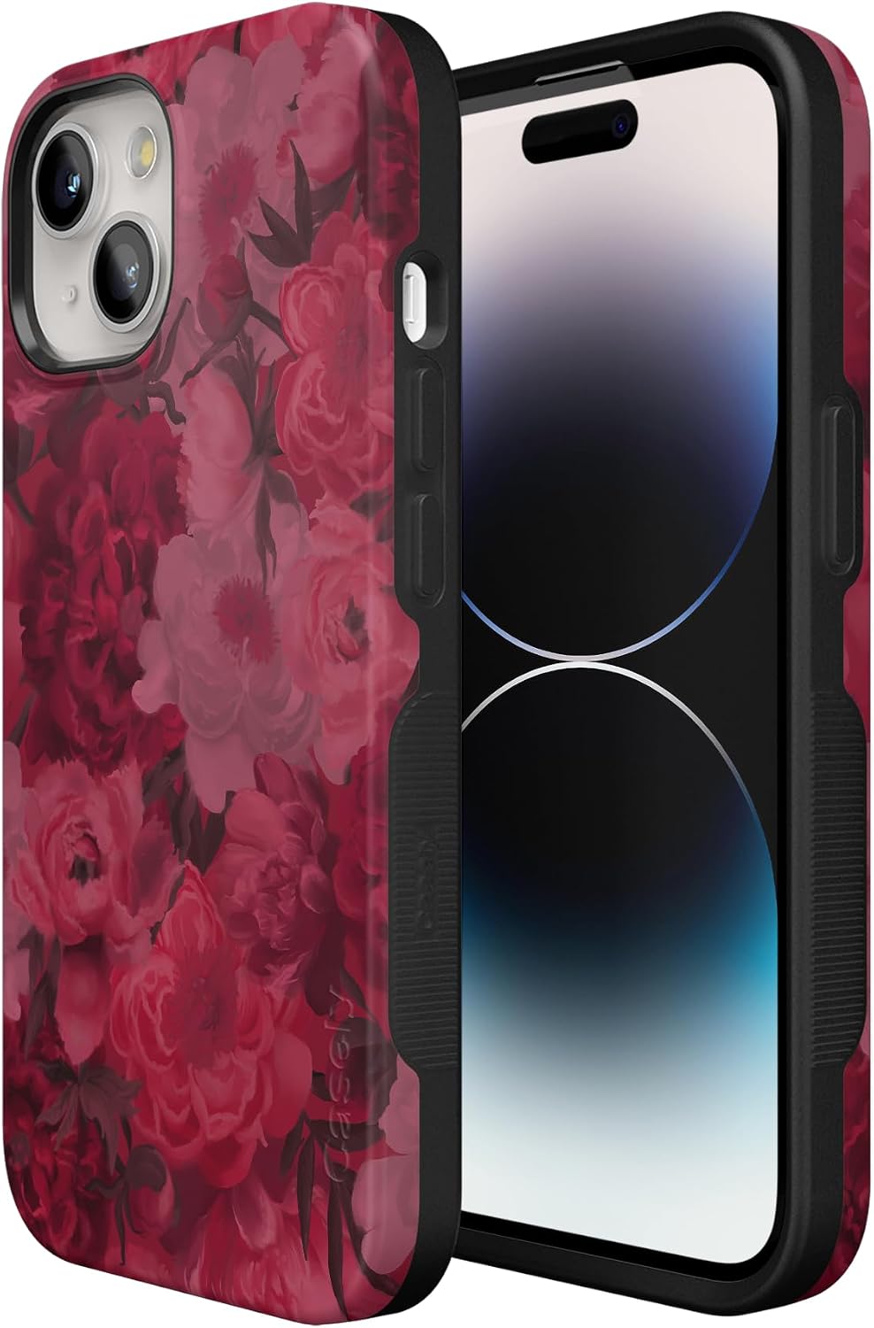 Casely iPhone 15 Case | Romance Novel | Moody Floral | Bold Protective Design | Compatible with MagSafe