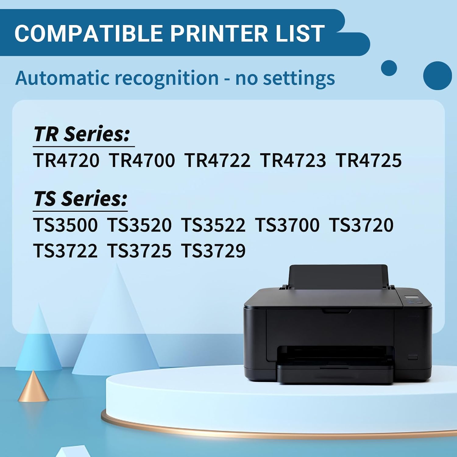 275 XL Black Ink Cartridges for Canon PG-275, 2 Pack | Recognized Instantly Replacement for Canon 275 Black Ink, Compatible with PIXMA TS3722 TS3700 TS3522 TR4720 TR4700 TR4722