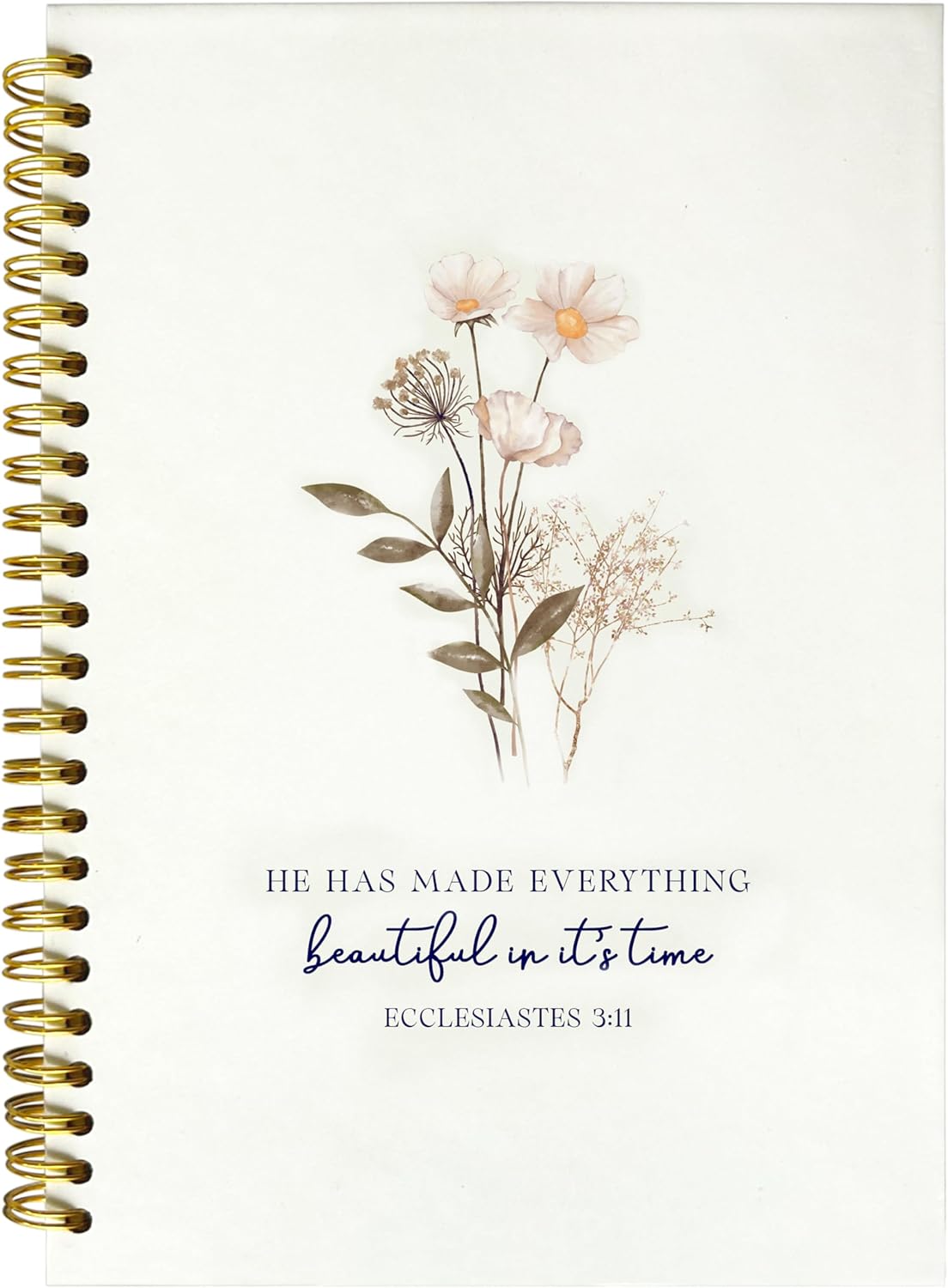 Bible Journal for Women – Christian Gifts for Women & Girls, Prayer Journal and Bible Study Supplies Notebook, Cute Preppy Aesthetic Hardcover Spiral Notebook 5.5”×8.3”