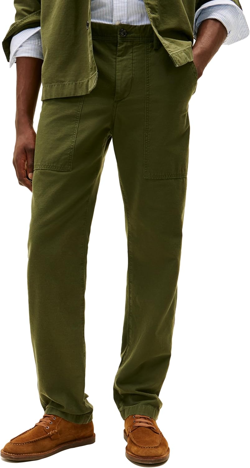 Tommy Hilfiger Mens Casual Wrinkle Resistant Cotton Chino Pants in Regular Fit