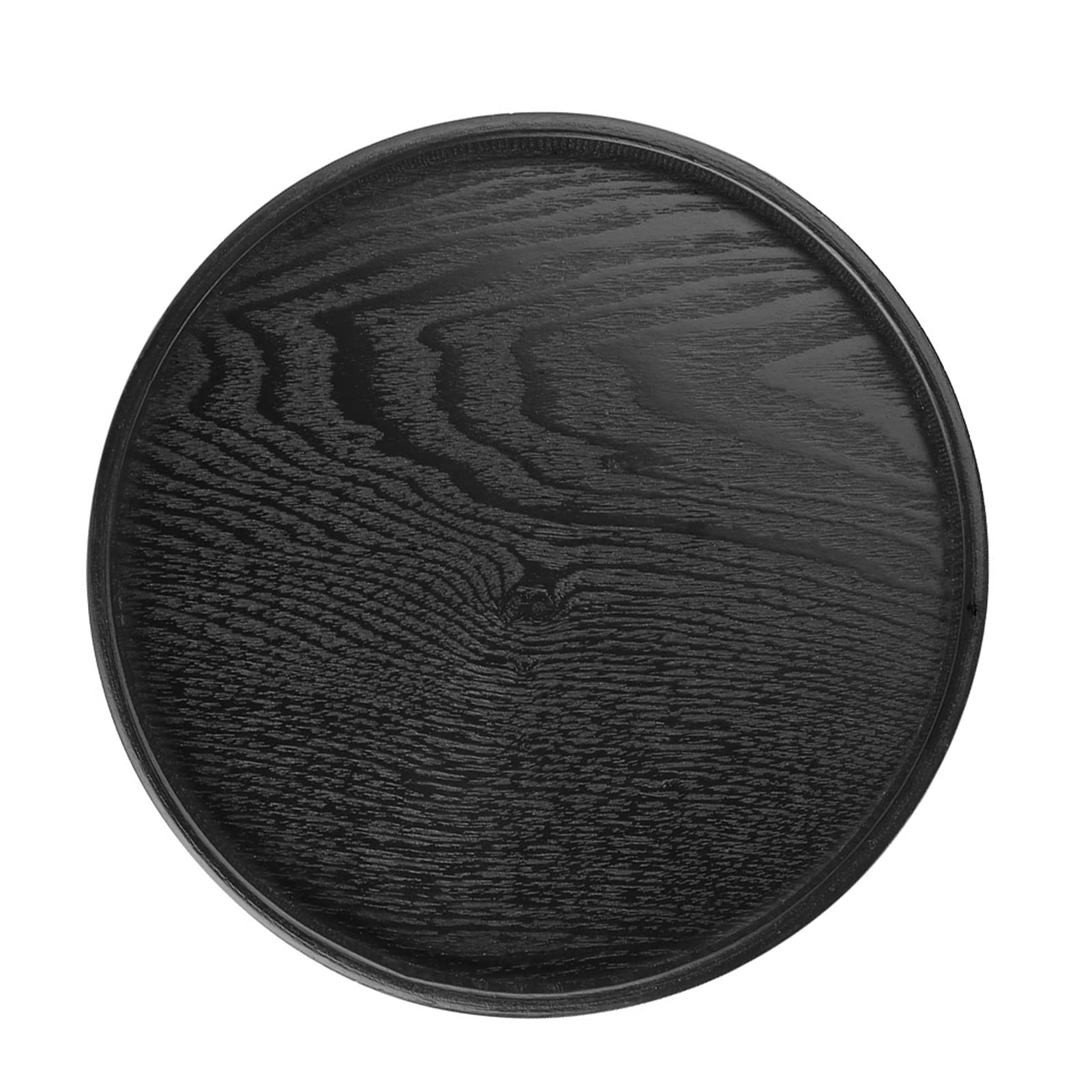 Plateau en bois massif Irfora rond de 30 cm pour éviter les chutes de tasses de thé et de café
