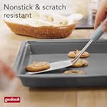 GoodCook 15” x 10.5” Nonstick Carbon Steel Baking Pan & Raised Wire Rack – Pizza Crisper, Crispy Bacon, Multipurpose Cooking Sheet Pan, Cooling Rack, Kitchen Cookware Set, Dishwasher Safe