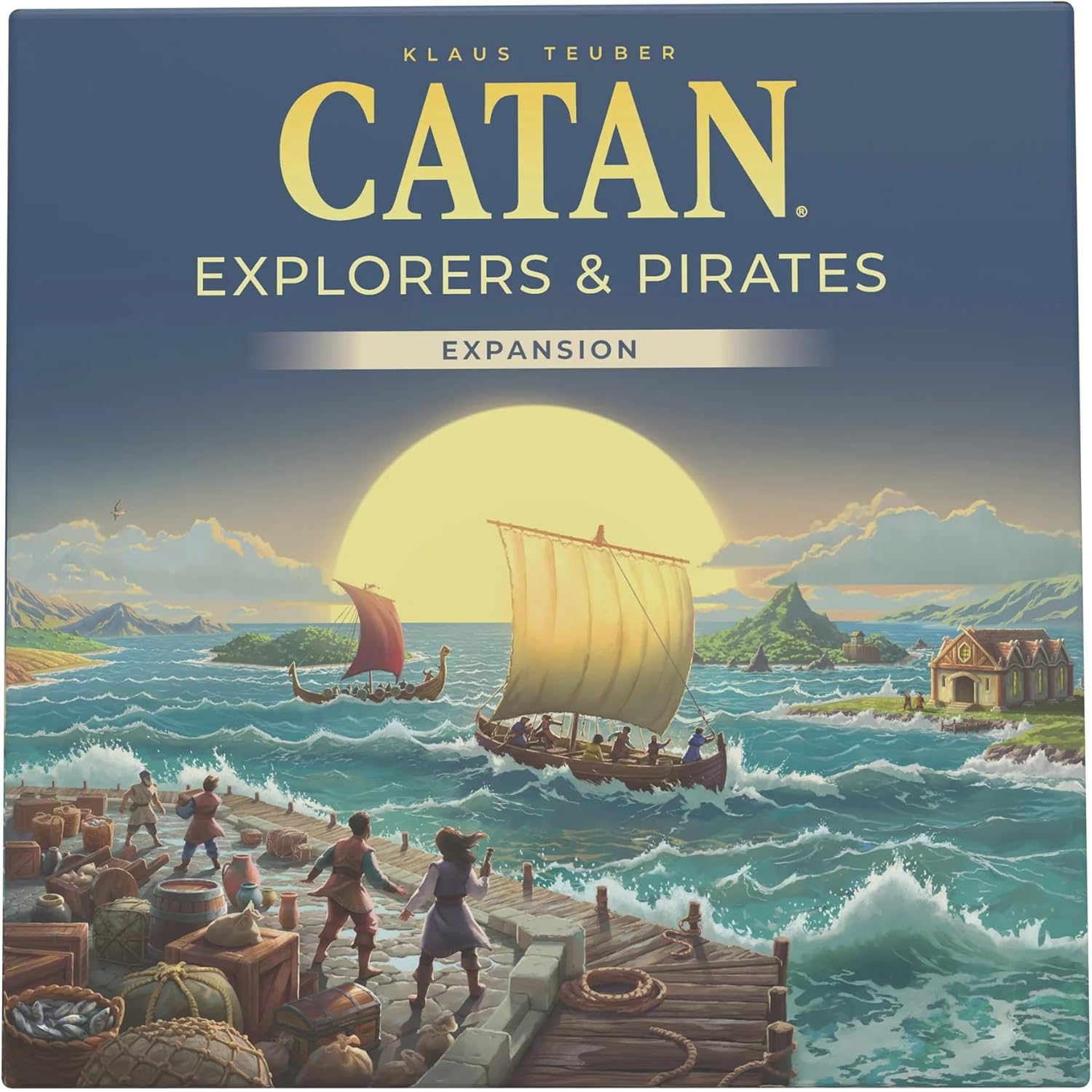 CATAN Explorers & Pirates Board Game Expansion (6th Edition) Embark on New Adventures, Strategy Game for Kids & Adults, Ages 12+, 3-4 Players, 90 Minute Playtime, Made by Catan Studio