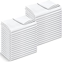 SmoothNovelty 30 Pack White Twin Flat Microfiber Sheets - Bulk Soft Bedding for Hotels, Spas, Hospitals, Dorms & Multi-Use (66x96")