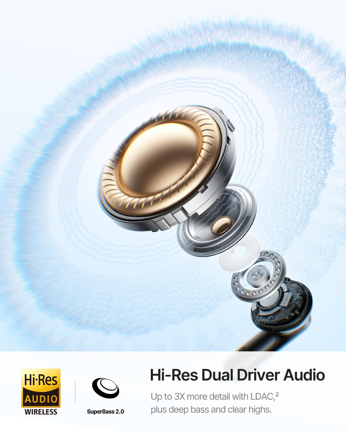 Baseus Bass EP10 Ultra Cuffie Bluetooth In-Ear con ANC