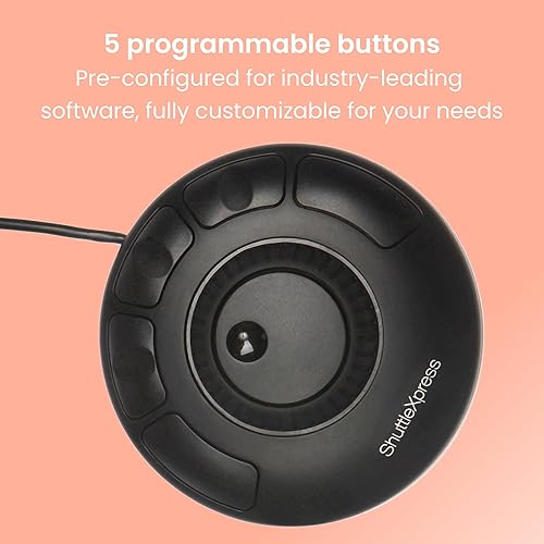 Miniatura 7 de Contour Design ShuttleXpress - Transbordador de edición con 5 botones programables - Equipo ergonómico de edición de video compatible con sistemas