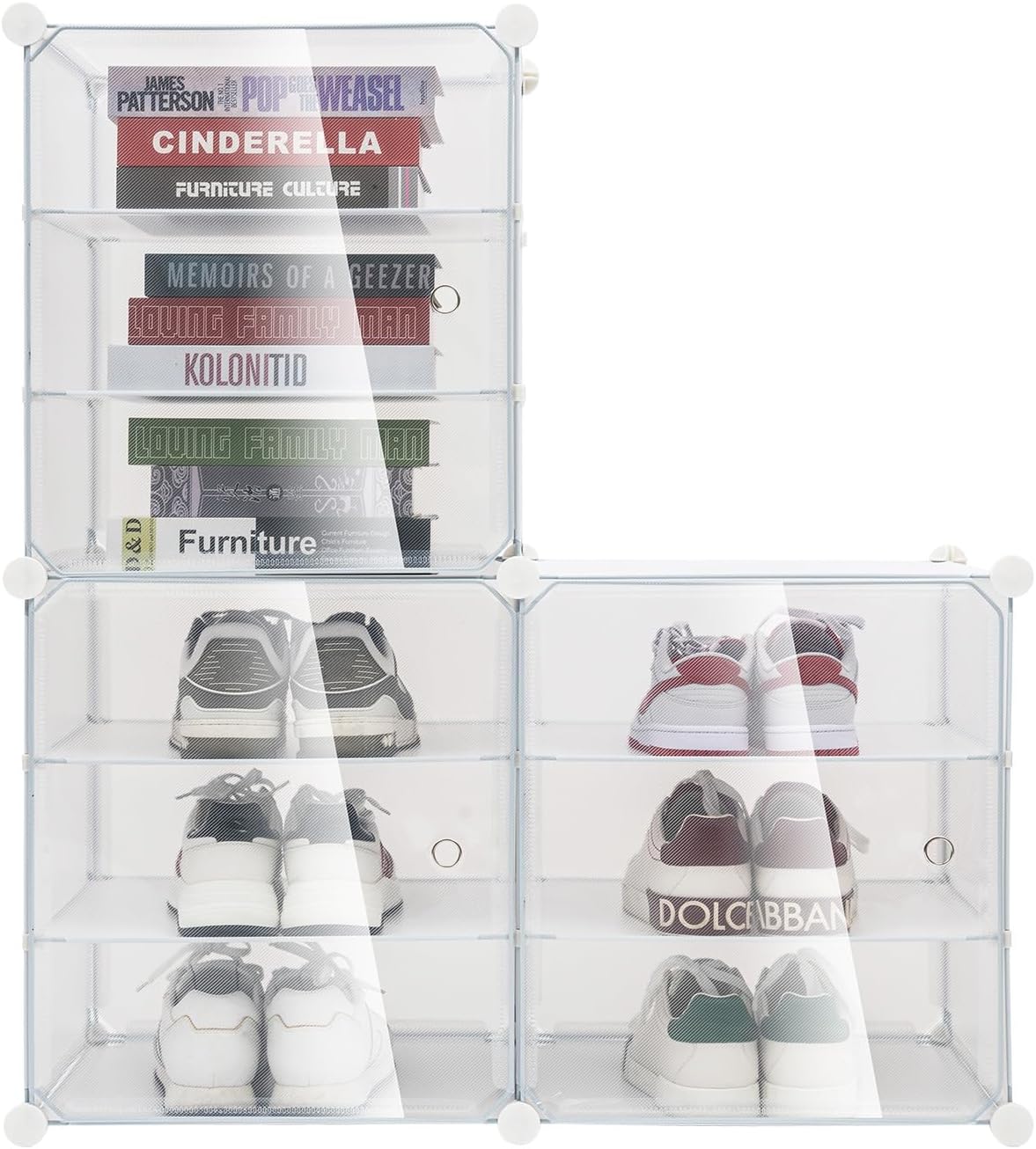 12 Tiers 72 Pairs Shoe Storage Cabinet Shoes Racks Unit Organizer Cabinet, for Livingroom, Hallway, Bedroom