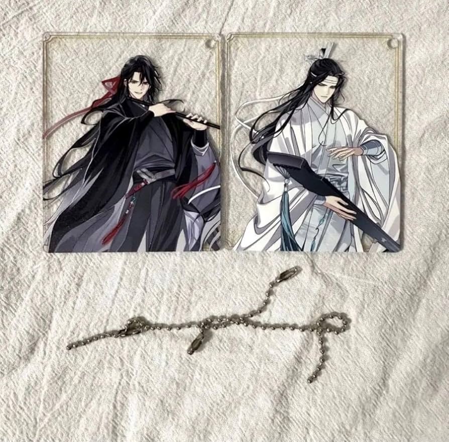 魔道祖師　公式茶屋　魔道学園　アクリルカード　コレクションカード　魏無羨　藍忘機 Amazon.co.jp: 魔道祖師 魏無羨 藍忘機 忘羨 クリアカード 月下
