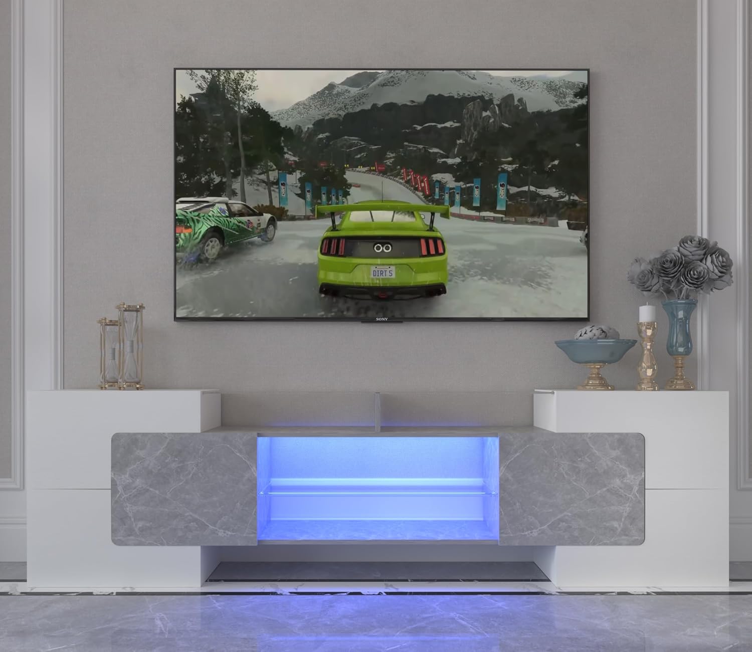 Amazon.com: Banzeem TV Stand for 80 Inch TV, LED Entertainment Center ...