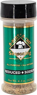 All Natural, Reduced Sodium All-Purpose Seasoning | Gluten & Sugar Free, No MSG | 4.3 oz. Bottle by A-Rent-A-Chef