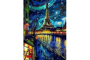 Starry Sky and Iron Tower Diamond Painting Kits for Adults - Unleash...