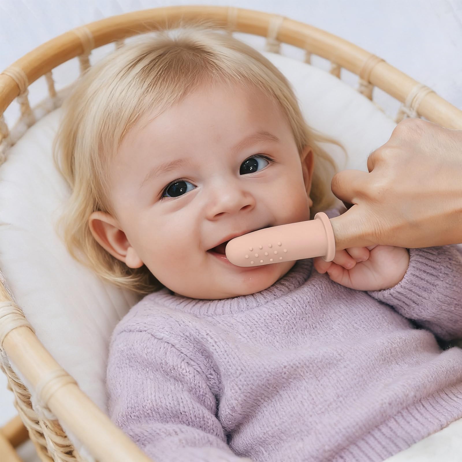 4 Pezzi Spazzolino da Dito in Silicone per Neonato Bambini, Igienizzare Bocca e Lingua Spazzolini Neonati Pulitore Gengive (Multicolore)
