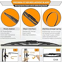 Vista 73 de AUTOBOO - Limpiaparabrisas de repuesto 26 + 20 pulgadas con limpiaparabrisas trasero de 12 pulgadas para BMW X3, X4, 2018, 2019, 2020, 2021, 2022