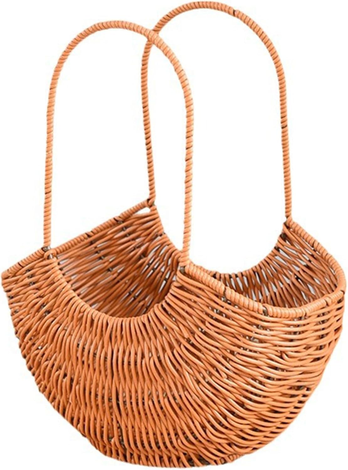Fashionable Handheld Wicker Baskets Portable Arrangement Containers for Flowers Garden Decoration and Bridals Accessory Flower Basket image 3