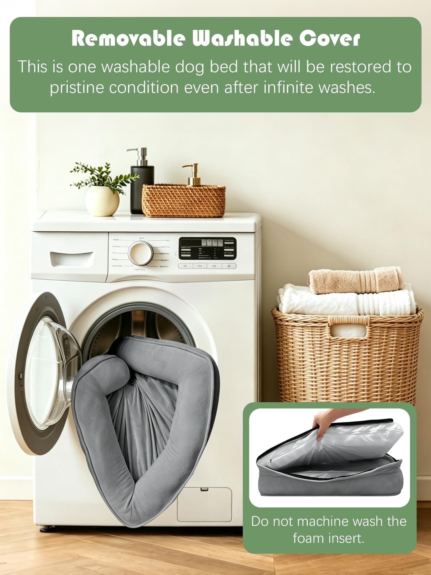 Spotted Play Cama ortopédica para perros con laterales, sofá cama para perros pequeños, cama de espuma de apoyo para mascotas con funda extraíble lavable, forro impermeable y parte inferior